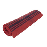 Striped Outdoor Wool Blanket Red / Navy Blue