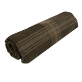 Striped Outdoor Wool Blanket Brown / Tan