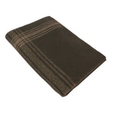 Striped Outdoor Wool Blanket Brown / Tan