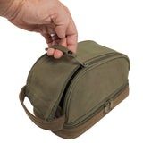 Deluxe Canvas Travel Kit Olive Drab