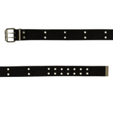 Vintage Double Prong Buckle Belt: Black, Khaki, Olive Drab
