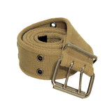 Vintage Double Prong Buckle Belt: Black, Khaki, Olive Drab