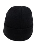 Veteran With US Flag Fine Knit Watch Cap - Black
