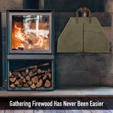 Backwoods Waxed Canvas Log Carrier, Black, Olive Drab or Earth Brown