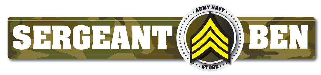 SERGEANT BEN ARMY NAVY STORE logo
