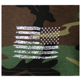 Camo US Flag T-Shirt Woodland Camo