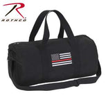 Thin Red Line Canvas Shoulder Duffle Bag*