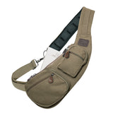 Crossbody Canvas Sling Bag Olive Drab