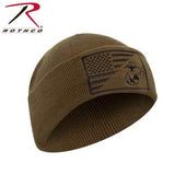 USMC Eagle, Globe and Anchor / US Flag Deluxe Fine Knit Watch Cap