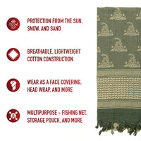 Gadsden Snake Shemagh Tactical Desert Scarf