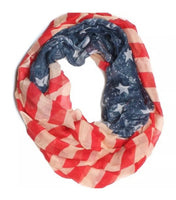 America Flag Scarf Red White Blue