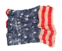 America Flag Scarf Red White Blue