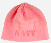 NAVY Pink fleece Watch Cap