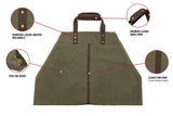 Backwoods Waxed Canvas Log Carrier, Black, Olive Drab or Earth Brown