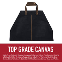 Backwoods Waxed Canvas Log Carrier, Black, Olive Drab or Earth Brown
