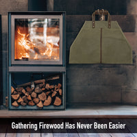 Backwoods Waxed Canvas Log Carrier, Black, Olive Drab or Earth Brown