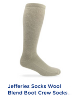 Jefferies Socks Wool Blend Boot Crew Socks