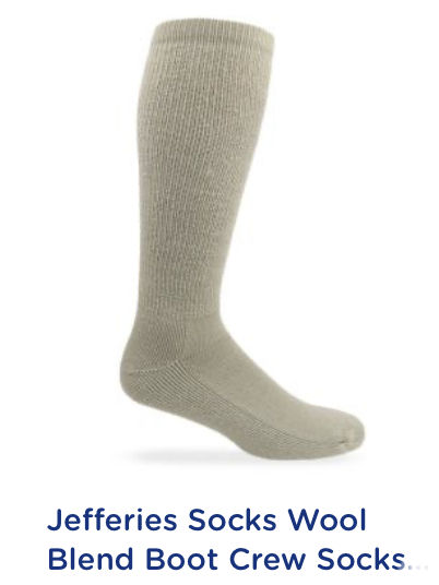 Jefferies Socks Wool Blend Boot Crew Socks