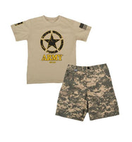 YOUTH ARMY 2PC SHORT SET