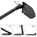 8-in-1 Multi-Tool Survival Shovel / Portable Camping Entrenching Tool - Stainless Steel