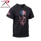US Flag Bearded Skull T-Shirt