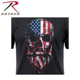 US Flag Bearded Skull T-Shirt