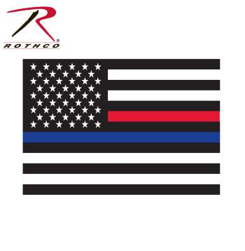 Thin Blue Line & Thin Red Line Flag Decal