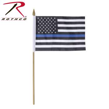 Thin Blue Line Stick Flag