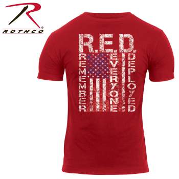 R.E.D. (Remember Everyone Deployed) Athletic Fit T-Shirt SALE!