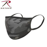 Reusable 3-Layer Face Mask Black Camo