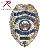 Deluxe Security Enforcement Officer Badge - Silver