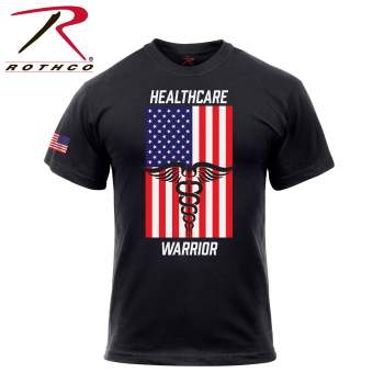 Healthcare Warrior US Flag T-Shirt