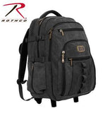 Rolling Canvas Backpack, Black