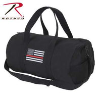 Thin Red Line Canvas Shoulder Duffle Bag*