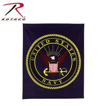 Military Insignia Fleece Blanket US NAVY