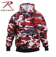 Red Camo Pullover Hooded Sweatshirt Sale!