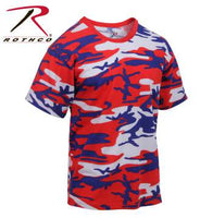 Colored Camo T-Shirt Red / White / Blue Camo