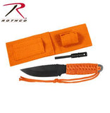 Paracord Knife With Fire Starter- Orange