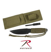 Paracord Knife With Fire Starter- Olive Drab