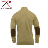 3-Button Sweater With Suede Accents Khaki