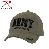 Deluxe Low Profile Military Branch Veteran Cap: Army