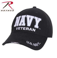 Deluxe Low Profile Military Branch Veteran Cap: NAVY