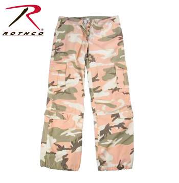 Womens Camo Vintage Paratrooper Fatigue Pants