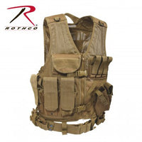 Cross Draw MOLLE Tactical Vest Coyote Brown