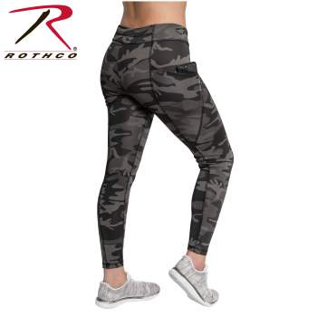 Womens Workout Performance Camo Leggings With Pockets – SERGEANT