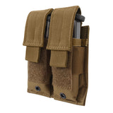 MOLLE Double Pistol Mag Pouch Coyote Brown