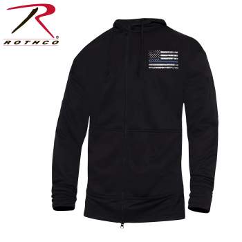 Thin Blue Line Concealed Carry Zippered Hoodie