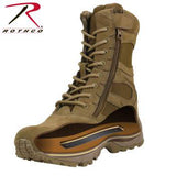 Forced Entry Desert Tan 8" Deployment Boots with Side Zipper, AR 670-1 Coyote Brown
