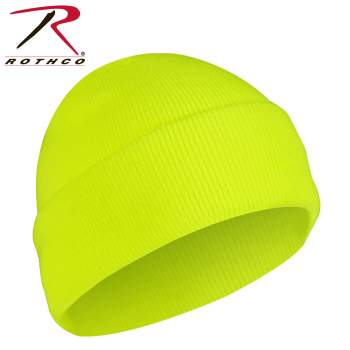Deluxe Fine Knit Watch Cap Safety Green