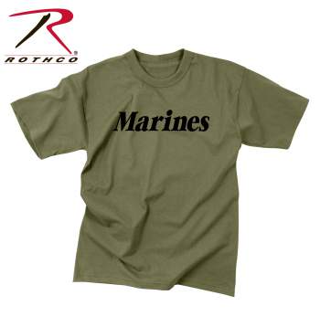 Olive Drab Military Physical Training T-Shirt Marines
